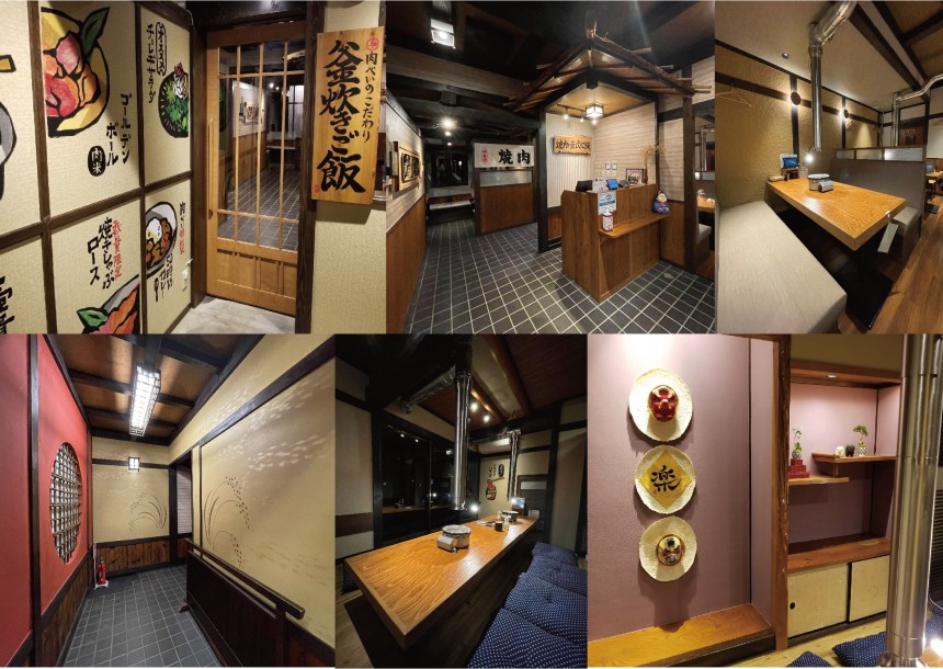 愛知県の焼肉店の内装デザイン事例（サライデザインルーム）