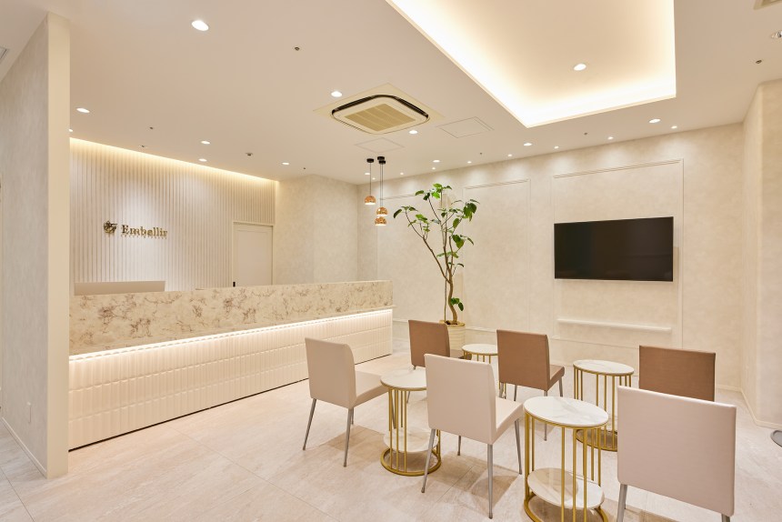 広島県広島市中区基町6丁目78 基町クレド・パセーラ 5FのEmbellir｜美容外科・美容皮膚科の内装デザイン事例（株式会社SPパートナーズ）